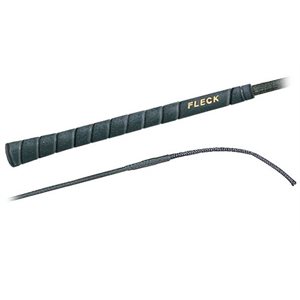 FLECK WOVEN NYLON DRESSAGE WHIP BLACK 48''