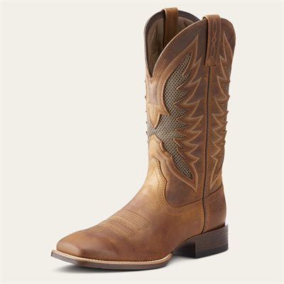 WESTERN ARIAT BOOTS VENTTEK ULTRA DISTRESSED BROWN 7.5EE