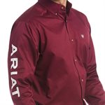 CHEMISE ARIAT HOMME TEAM LOGO TWILL CLASSIC LS BOURGOGNE SMALL