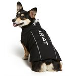 ARIAT TEAM SOFTSHELL DOG JACKET BLACK LOGO WHITE XSMALL