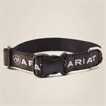 ARIAT DOG FLAT COLLAR BLACK / REBAR GRAY  XXLARGE