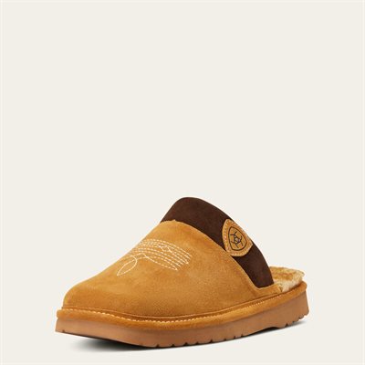 PANTOUFLE ARIAT SILVERSMITH BOUT CARRÉ 7 HOMME CHESTNUT / BRUN