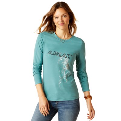 ARIAT WOMAN SILOUHETTE LS SHIRT ARTIC SZ. L