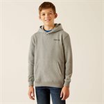 ARIAT KIDS BOLD HEX HOODIE GREY HEATHER SMALL