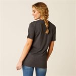 ARIAT TSHIRT FOR WOMAN BARREL BEAUTY CHARCOAL SZ.S