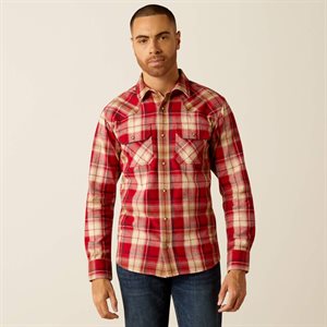 ARIAT HONOR RETRO SHIRT MEN LS ROSEWOOD