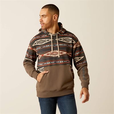 ARIAT MEN HOODIE HONOR RETRO BLOCK SZ.M