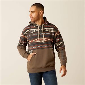 ARIAT MEN HOODIE HONOR RETRO BLOCK 