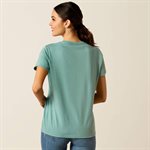 TSHIRT ARIAT FEMME GARDEN BOOTS COULEUR OCEAN BLUE XSMALL