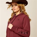 ARIAT WOMEN HOODIE LOGO 2.0 TAWNY PORTO XSMALL