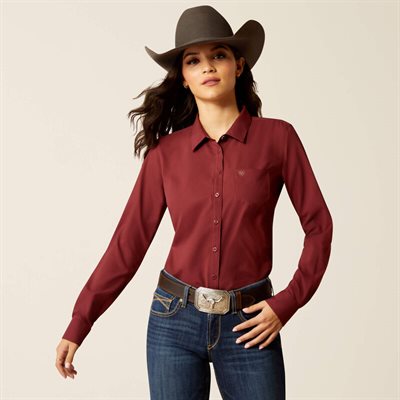 ARIAT SHIRT WOMEN KIRBY PRO TAWNY PORTO SZ..XS