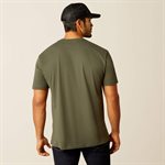 ARIAT T-SHIRT FOR MEN LIBERTY USA CAMO OLIVE GREEN SZ. XL