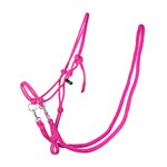 ROPE HALTER WITH REIN FUSHIA SZ:COB