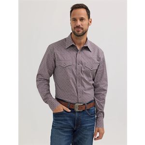 WRANGLER SHIRT MEN'S 20X COMP.COMFORT SMOKY GEO PRINT