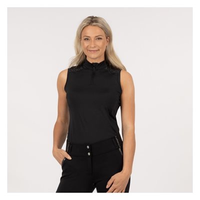 POLO SANS MANCHE BR COCCO FEMME NOIR XLARGE