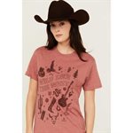 ARIAT TSHIRT FOR WOMAN COWBOY COUNTRY BRICK COLOR SZ.M