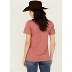 TSHIRT ARIAT FEMME COWBOY COUNTRY COULEUR BRIQUE SMALL