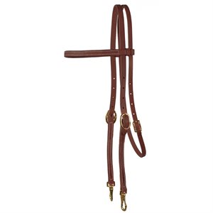 WESTERN RAWHIDE BROWBAND HEADSTALL SNAP OILED HARNESS LEATHER