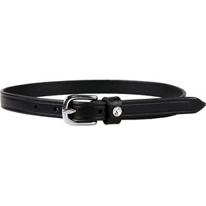 STRAP D'EPERON QHP MERCURIUS NOIR AVEC PETIT BRILLANT 18"