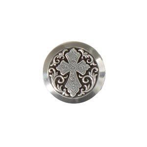 MEDAILLON POUR CRAVATE WESTERN ROND SILVER