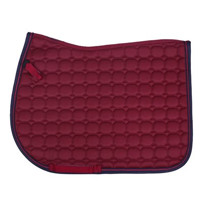 QHP SADDLE PAD FLORENCE ALL PURPOSE BURGUNDY FULL