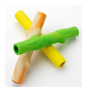 DOG TOYS RUFFDAWG RUBBER STICK ASSORTED COLORS 6"