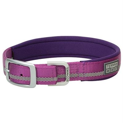 COLLIER POUR CHIEN REFLECHISSANT TERRAIN DOG PURP / PURP LARG.19"