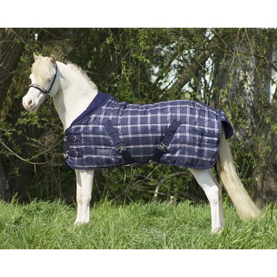 COUVERTURE QHP STABLE FALABELLA 1200D 200GR BLEU CHECK GR:41