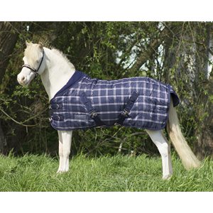 COUVERTURE QHP STABLE FALABELLA 1200D 200GR BLEU CHECK