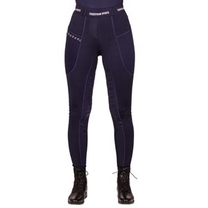 QHP RIDING TIGHTS JADY HALF GRIP SILICON NAVY