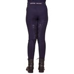 QHP RIDING TIGHTS JADY JUNIOR LEG GRIP SILICON NAVY 8YO