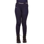 QHP RIDING TIGHTS JADY JUNIOR LEG GRIP SILICON NAVY 8YO