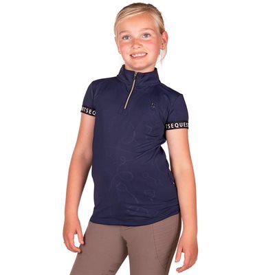 CHANDAIL DE SPORT AVEC ZIP QHP JOLIEN JUNIOR MARINE 10 ANS