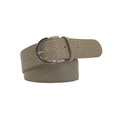 TAILORED SPORTSMAN BELT WITH TAN DIAMOND PRINT MEDIUM