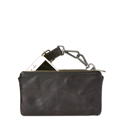 MOBILE CADDY LEATHER BELT BAG BLACK