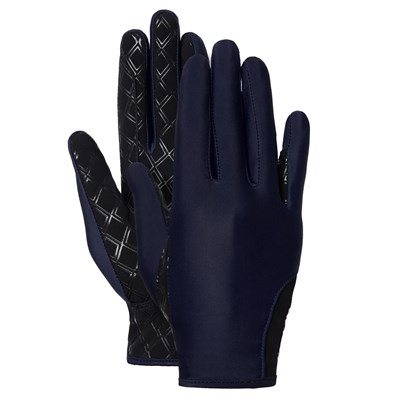 HORZE ELIANE KIDS SILICONE GRIP LYCRA GLOVES NAVY 5