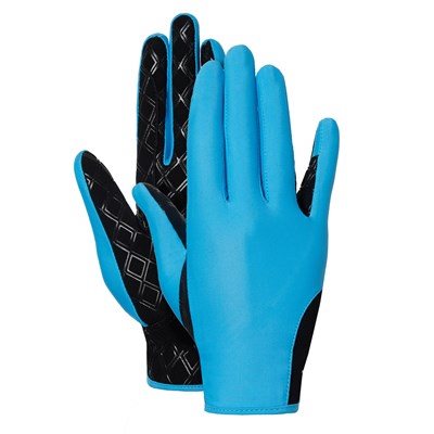 HORZE ELIANE KIDS SILICONE GRIP LYCRA GLOVES BLUE 5