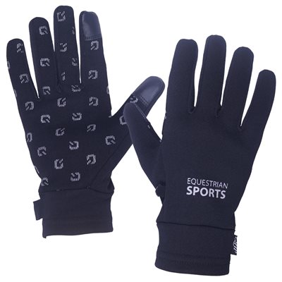 GANTS QHP TALLINN DOUBLÉ EN POLAR GRIP EN SILICONE NOIR XSMALL