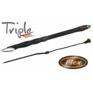 FOUET DE DRESSAGE FLECK IMPULS! DELUXE TRIPLE FLEX NOIR 48''