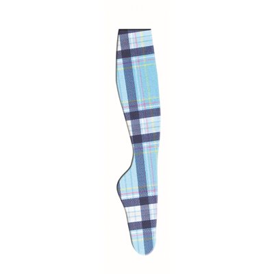 BAS ZOCKS FEMME BLEU PALE PLAID