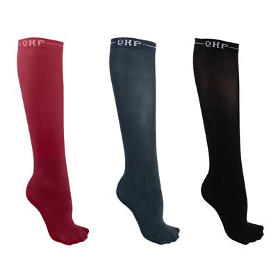 KNEE STOCKINGS COLOR SET OF 3 LUXURY (BLACK / RED / GREEN) 35-38