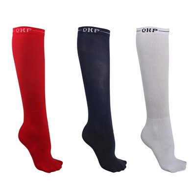 BAS QHP COLOR PAQUET DE 3 CLASSIC (ROUGE / NAVY / GRIS) GR.35-38