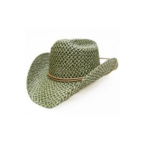 CHAPEAU COWBOY KAKI ET TAN 575 ONE SIZE