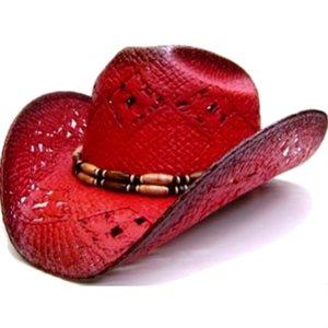 CHAPEAU COWBOY ROUGE / NOIR