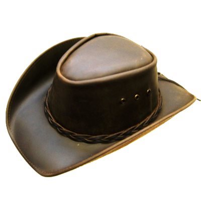 CHAPEAU CUIR BRUN VA1089 XXLARGE