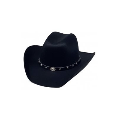 COWBOY HAT KIDS SUEDE BLACK