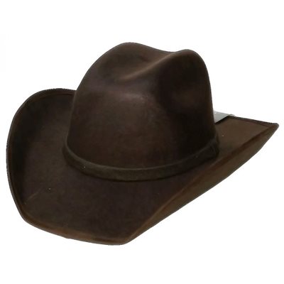 CHAPEAU COWBOY ENFANT SUEDE BRUN XS 1289K