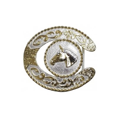 BOUCLE CEINTURE WESTERN FER / CHEVAL