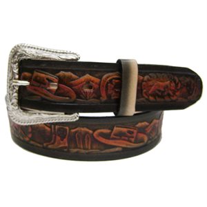 CEINTURE NOIR BRUNE ORANGE