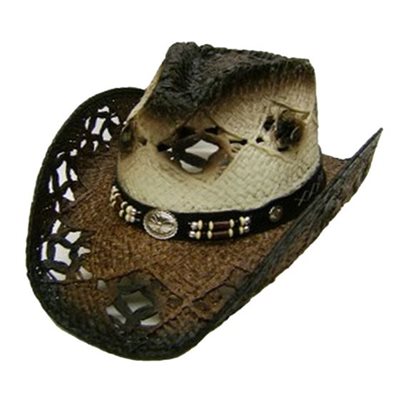 CHAPEAU COWBOY 7689 BRUN / CREME GR.SMALL